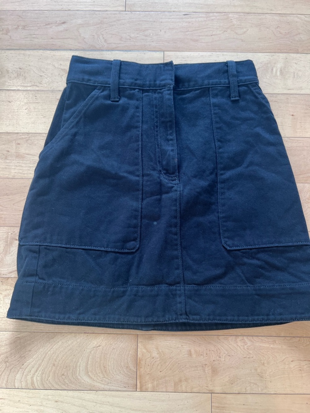 Banana Republic Black Corduroy Utility Mini Skirt 0 High Rise Pockets Preppy - Picture 4 of 10